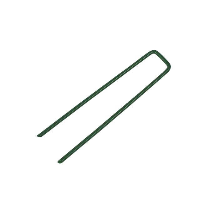ユニオンビズ タフアンカー（高強度U字ピン・緑） 30mm&times;153mm 100本セット gp-153 | 固定ピン 人工芝固定ピン 人工芝ピン ガーデニング ガーデニング用品 庭の手入れ 芝生 固定 防草シート コの字ピン シート押さえピン 人工芝 u字ピン 庭 外構｜インターショップ