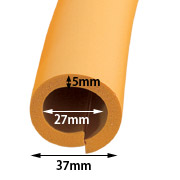 安心クッション 丸型 内径２７mm イエロー AC-81【10個セット】カーボーイ | 養生材 養生資材 養生用 保護材 ガード クッション 保護カバー 衝撃吸収材 緩衝材 カバー 養生 丸型クッションカバー 丸型クッション