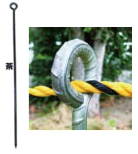【法人・個人事業主様限定】異形ロープ止め 丸型 茶 1500mm 10本 kus-099 | 工事現場 工事用品 現場用品 建設現場 作業用品 土木用品 安全用品 工事 ロープ 進入禁止 立ち入り禁止 侵入禁止 工事用 トラロープ 駐車場 ライン 区画線 標識ロープ 安全ロープ 工事用ロープ｜インターショップ