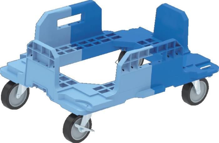 【楽天市場】三甲 サンキャリー5337-4 ブルー／ライトブルー 2台 802433-01 | 現場用 現場用品 台車 手車 ハンドカート ...