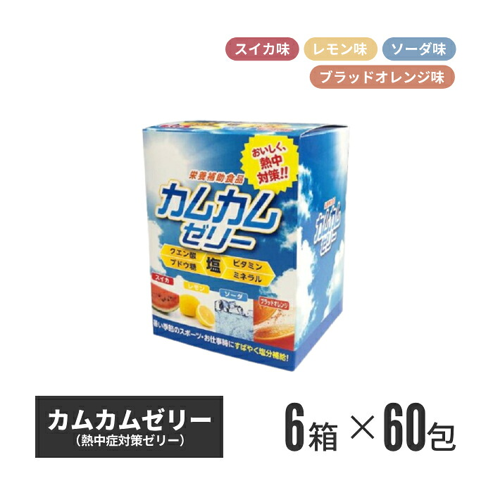 【法人・個人事業主様限定】昭和商会 カムカムゼリー 60包入 6箱セット n20-40-06 | 冷凍 お菓子 小分け 個包装 凍らせる 塩分補給 塩分 水分 スティックタイプ スティックゼリー 水分補給 ゼリー 水分補給ゼリー 熱中症対策 熱中症予防 暑さ対策 猛暑対策