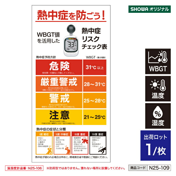 【法人・人間商行為主様押さえる】指標計付き添い人WBGT跨がる貼り出し n25-109