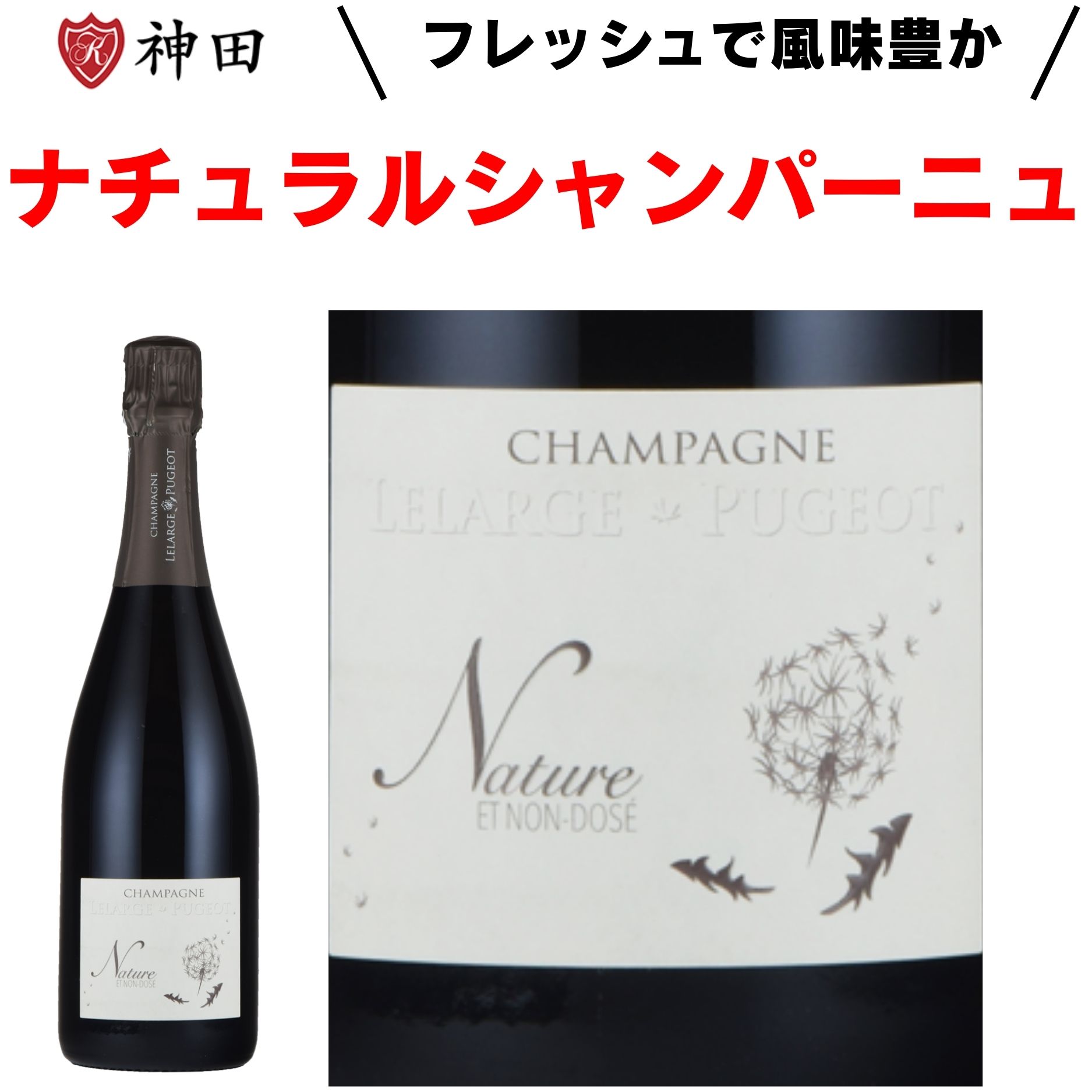 シャンパン ルラージュ・プジョー シャンパーニュ ナチュール・エ・ノン・ドゼ 酸化防止剤無添加 オーガニック ビオディナミ|ワイン・日本酒の神田商店