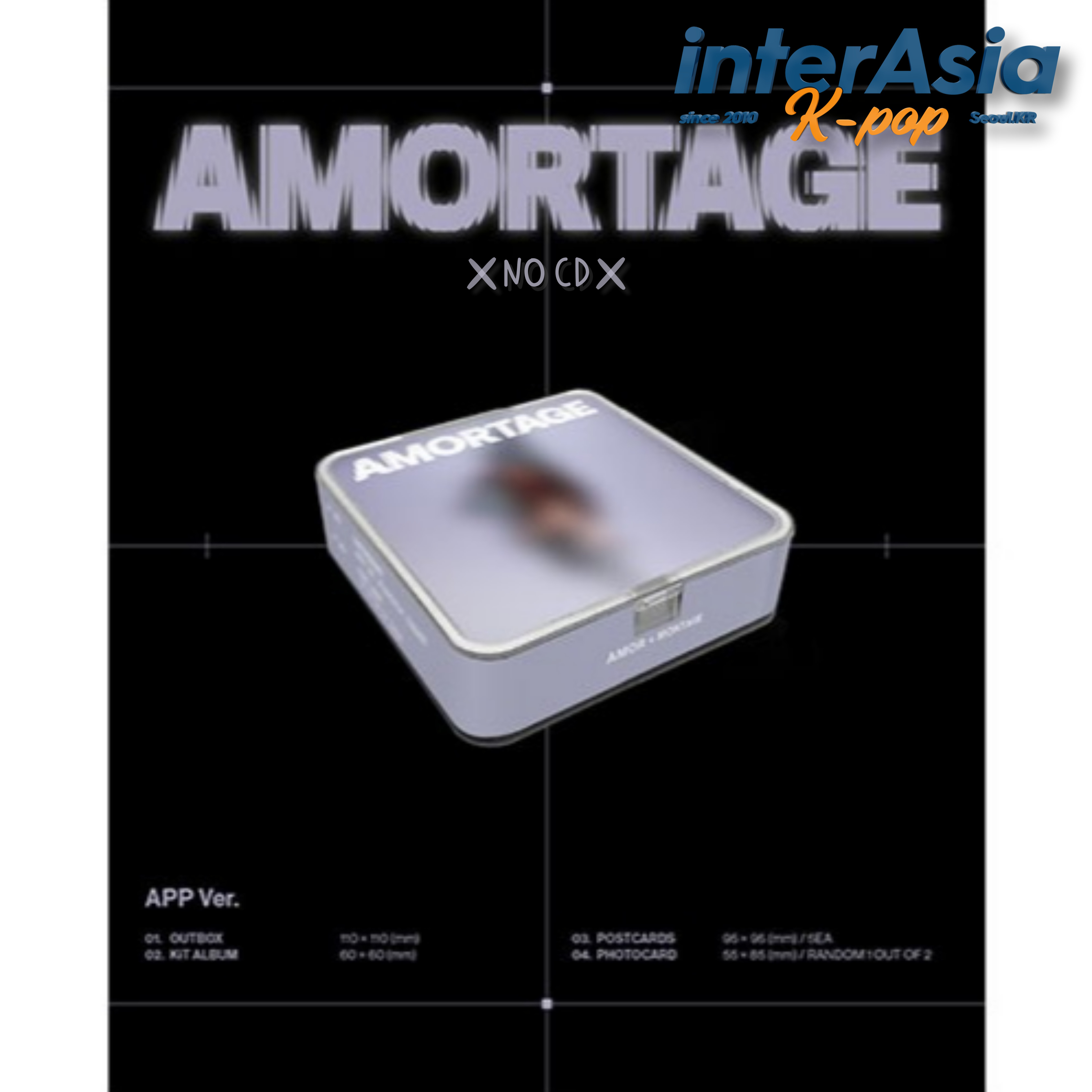 BLACKPINK ジス AMORTAGE ポップアップ 購入特典 ４枚セット JISOO Mini Album [AMORTAGE] DELUXE EDITION BLACK Ver. - YG