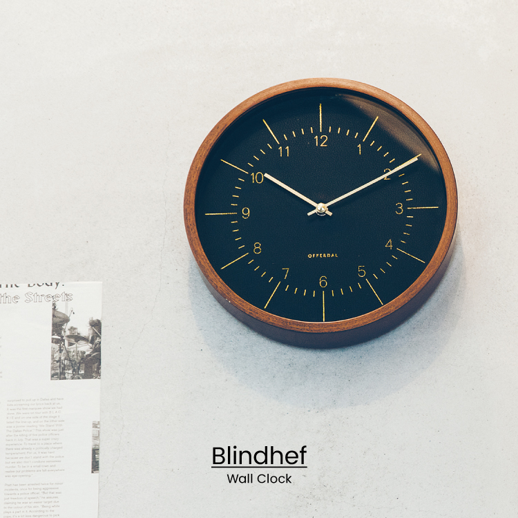 注目の インターフォルム公式 送料無料 Blindhef ブランデフ 掛け時計 電波時計 壁掛け時計 壁時計 おしゃれ お洒落 かわいい インテリア レザー 皮 木 モダン ミッドセンチュリー 北欧 ヴィンテージ リビング ダイニング 寝室 書斎 一人暮らし ギフト