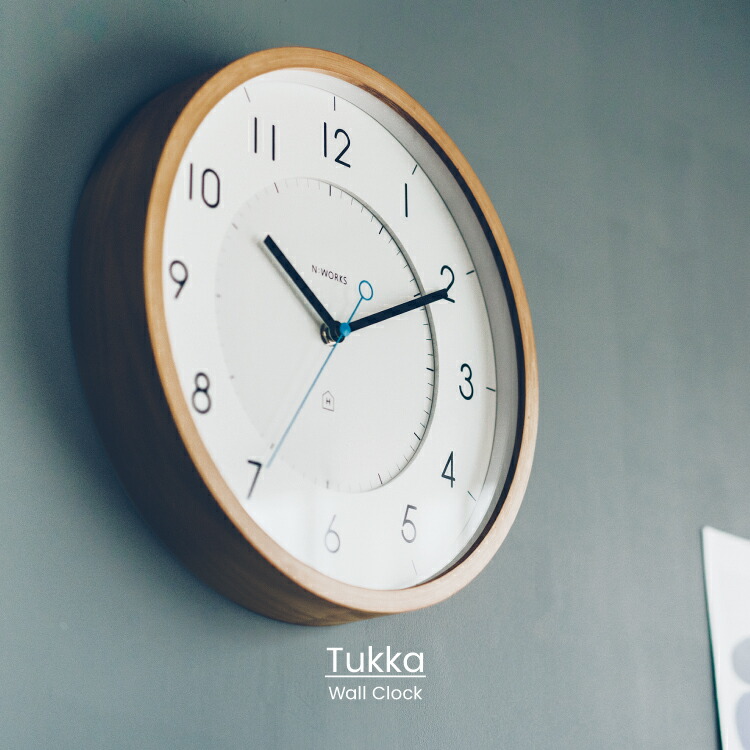 無料長期保証 インターフォルム公式 Tukka トゥッカ 壁掛け時計 掛け時計 かわいい 北欧 インテリア 静音 壁時計 ウォールクロック シンプル ナチュラル リビング ダイニング 寝室 書斎 一人暮らし 音がしない お祝い ギフト 新築 木製 Interform 即納 最大