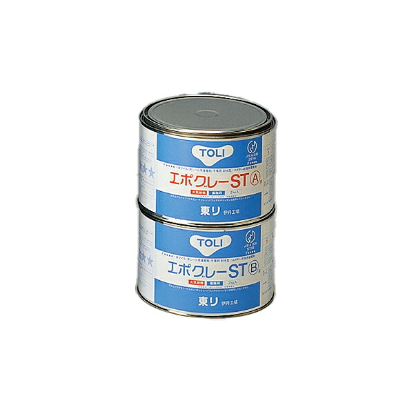 東リ エポキシ樹脂系 接着剤 エポグレーST 4kg缶(2液タイプ) 汎用性の高い耐湿工法用接着剤※1セット入り