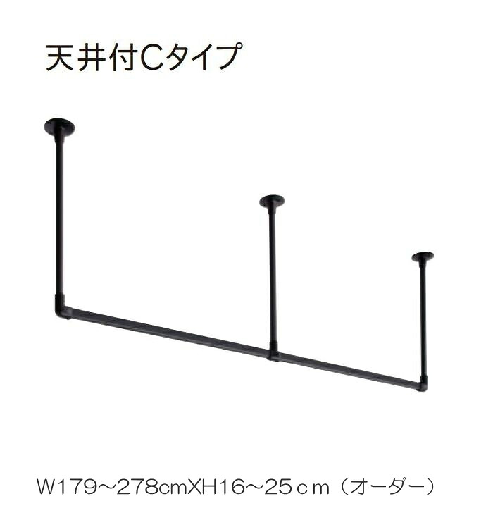 ハンギングバー トーソー TOSO 室内干し お座敷干し ハンガー仕合わせ 精神的な統合式 H-1 上昇限度付 C手合い書き割り 別注 W179～278cmXH16～25珊まで