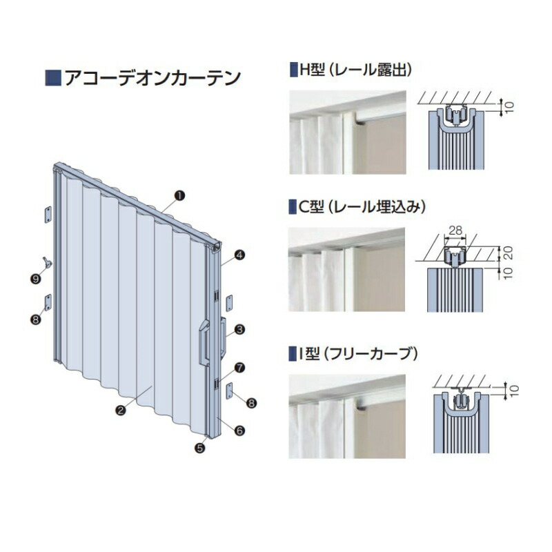 クリアランス セール タチカワブラインド アコーディオンカーテン オーダー タチカワブラインド日本製 (幅181〜210cm×高さ161〜180cm)  防炎・防汚機能付 () 通販