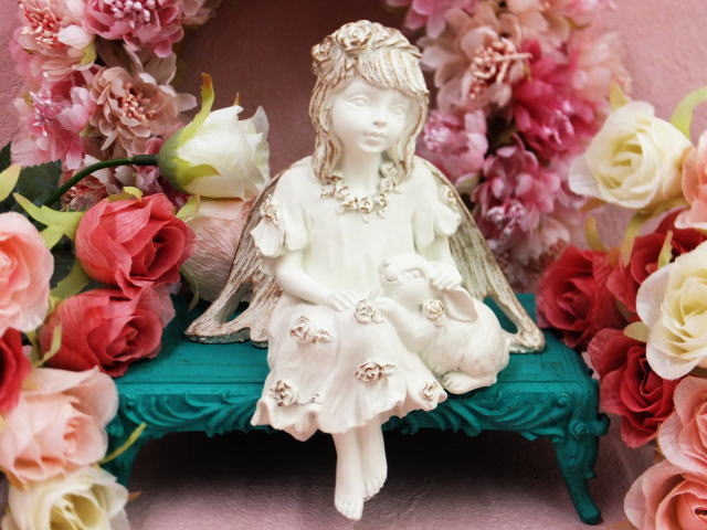 楽天市場】スウィートローズフェアリー S 天使雑貨 妖精雑貨 妖精置物
