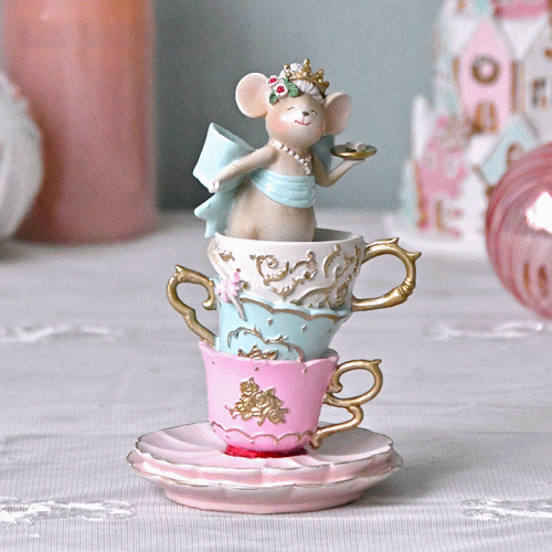 楽天市場】ワンダーランド ティーカップ オーナメントツリーオブジェ