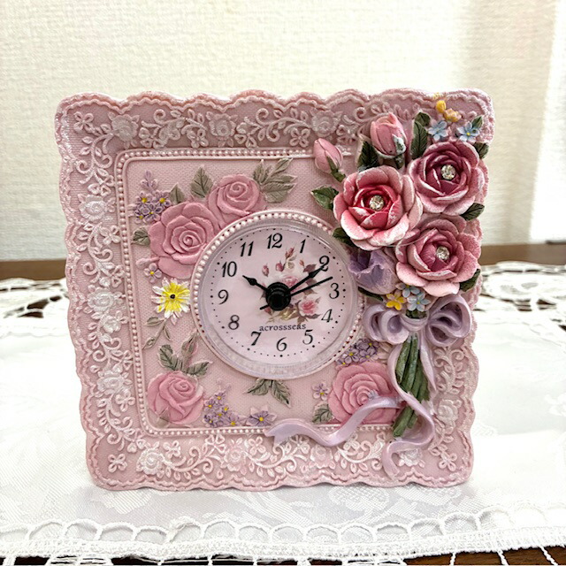 輸入雑貨　ヨーロピアン　プリンセス　『薔薇のスタンディング置時計』　姫系 楽天市場】☆倉庫移転の為、総売り尽くしセール！☆ ロココ調 無音