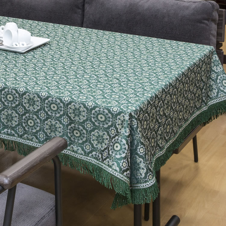 楽天市場】桐華織 ゴールド グリーン テーブルクロス 4尺用