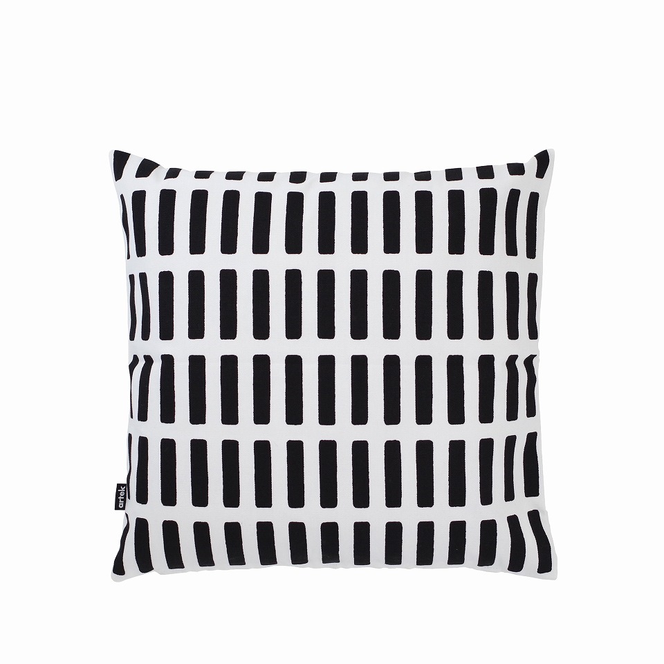 【正規品】Artek アルテック Siena シエナ クッション カバーのみ ホワイト×ブラック 40×40cm Alver Aalto アルヴァ アアルト 北欧雑貨 フィンランド キャンバスコットン【代引き不可】