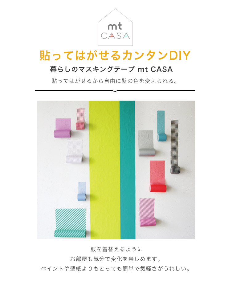 楽天市場 カモ井 貼ってはがせる マスキングテープ Mt Casa Tape Deco 10cmx10m 1個単位 日本製 マスキングテープ 壁紙 はがせる シール Diy 貼ってはがせる 壁紙 Interiorshop Cozy