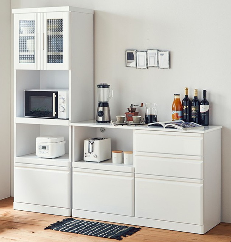 1人暮らし レンジ台 家電収納 ホワイト キッチン収納 幅1cm 完成品 キッチンカウンター 1 キッチン収納 送料無料 完成品 新生活 シンプル キッチンボード 幅1cm 国産 レンジボード 2人暮らし 大川家具 P5倍4日時から キッチンカウンター 1cm レンジ台 1cm