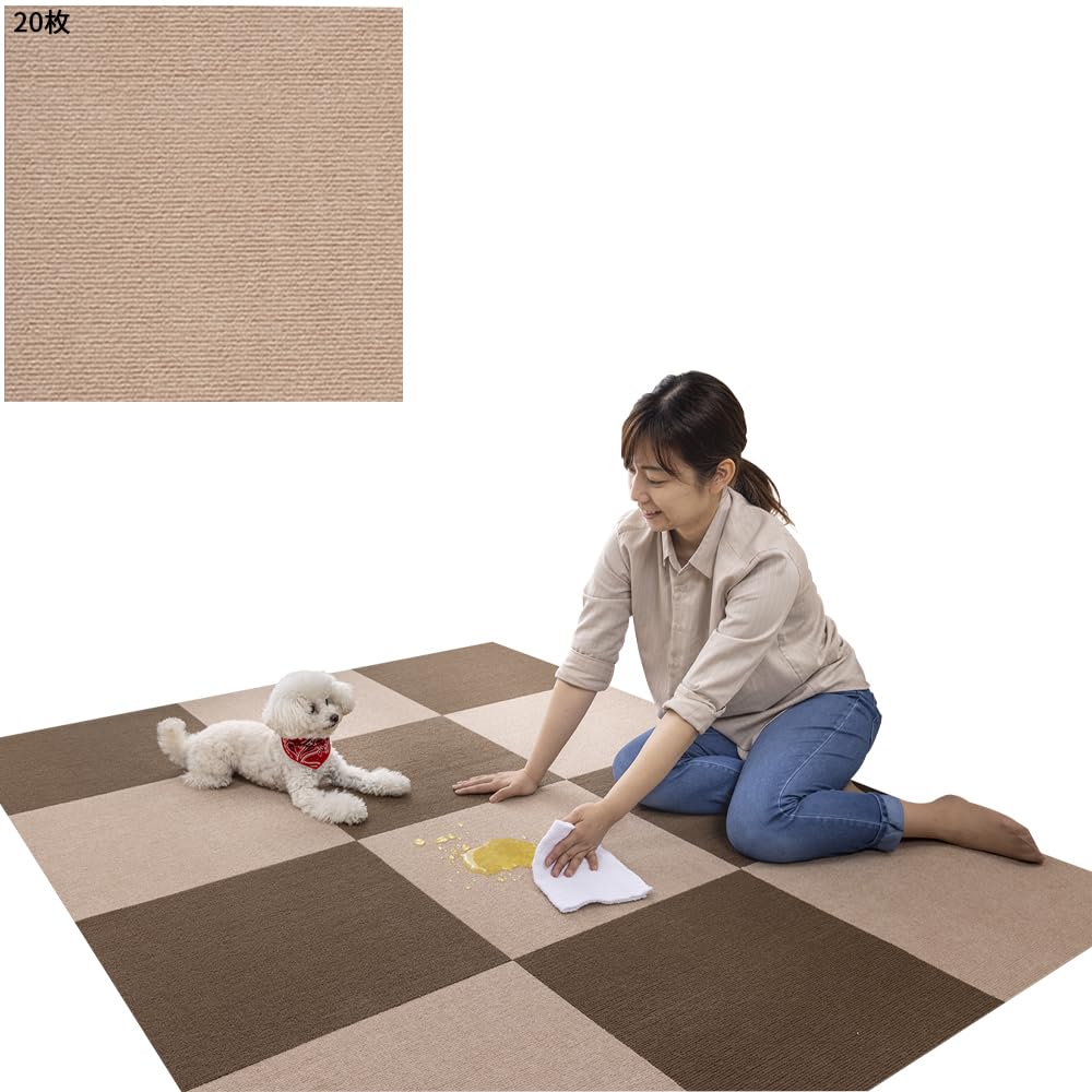 【日本製 上滑り押しとどめる 洗える】愛玩動物つや消し 大判 20枚 45x45糎 4粍 上滑り押しとどめる 瓦引っ敷き 撥水 犬用 合わせ目つや消し 瓦つや消し