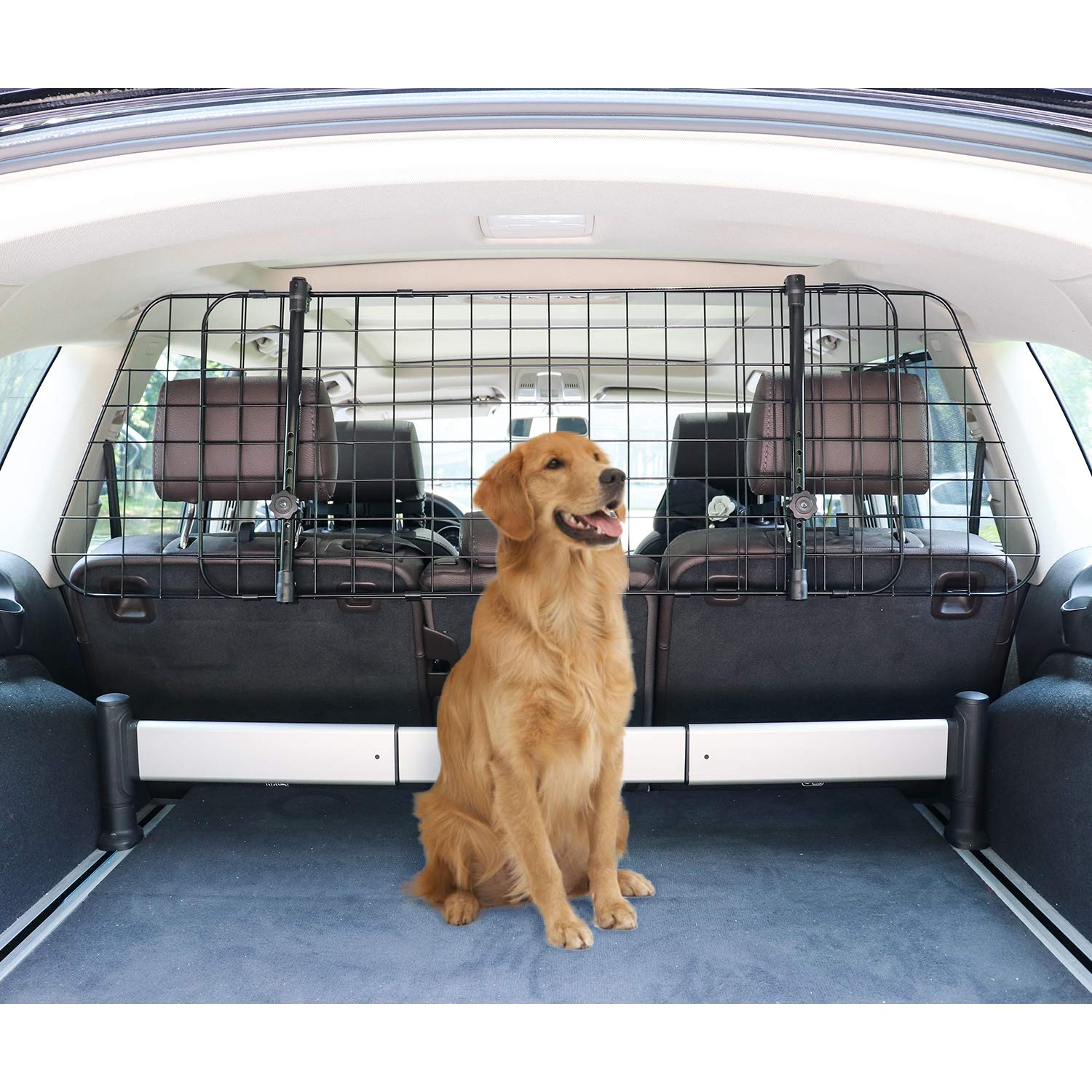 ベーシック 犬用フェンス 車用 調節可能 ブラック 41cm