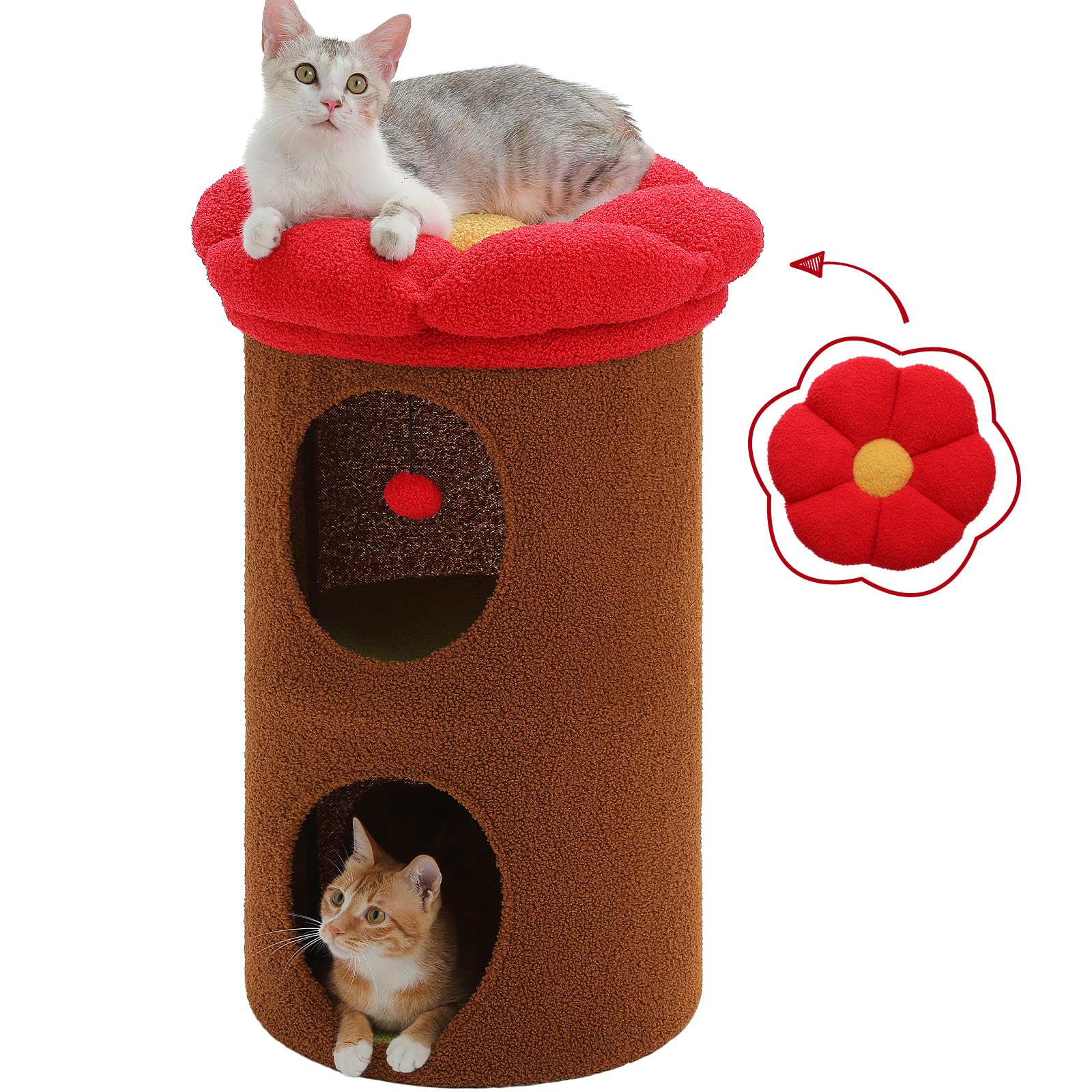 猫 ハウス ペットハウス 猫ベッド 屋根付き キャットタワー オシャレ ペット階段 小型犬 猫ちぐら オオガタネコヨウ 猫ドーム 猫ハウス