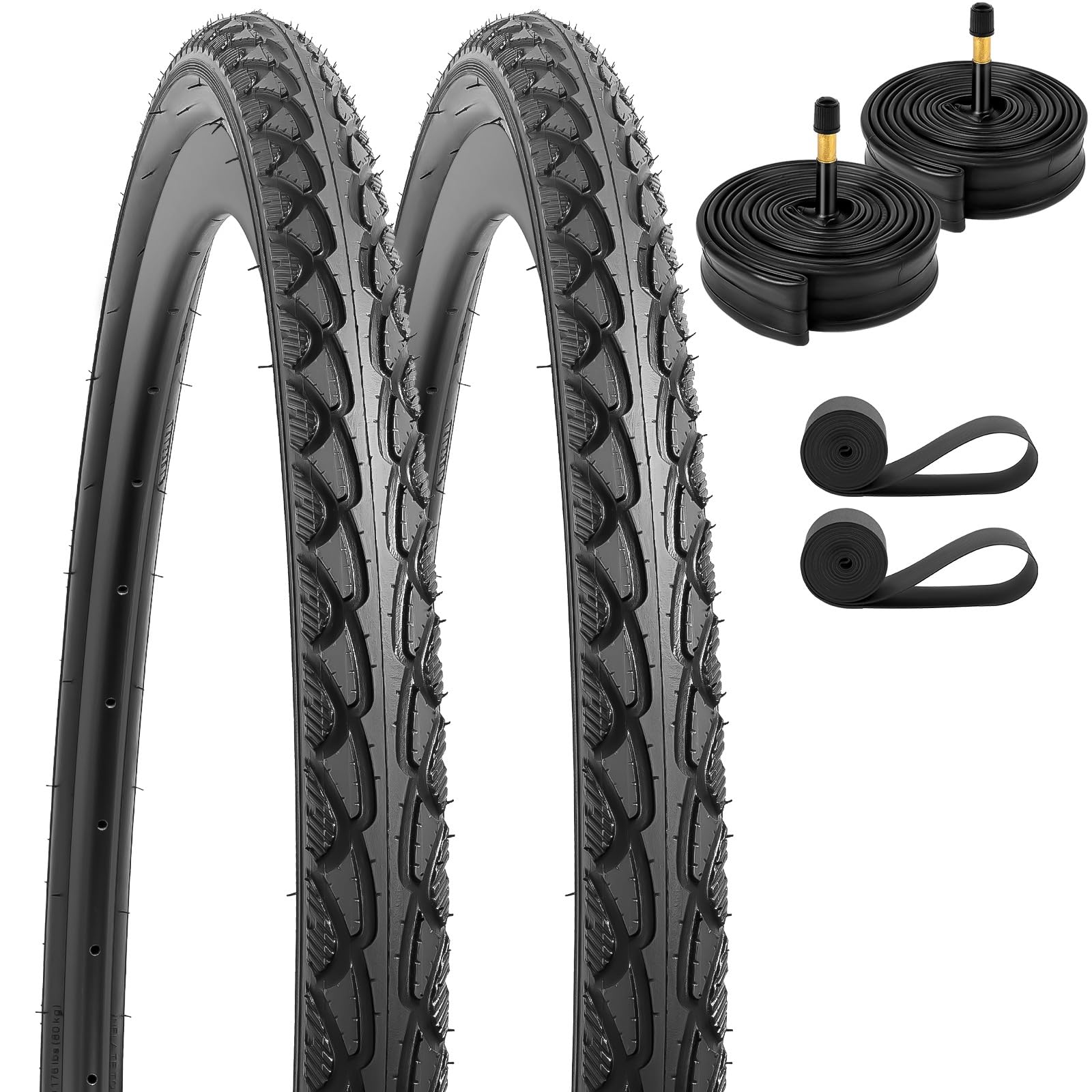 【送料無料】YunSCM 2本セット,700 40c タイヤ,700x40c 40-622 自転車 タイヤ +チューブ肉厚 米式バルブ48mm +リムテープ + タイヤレバ,