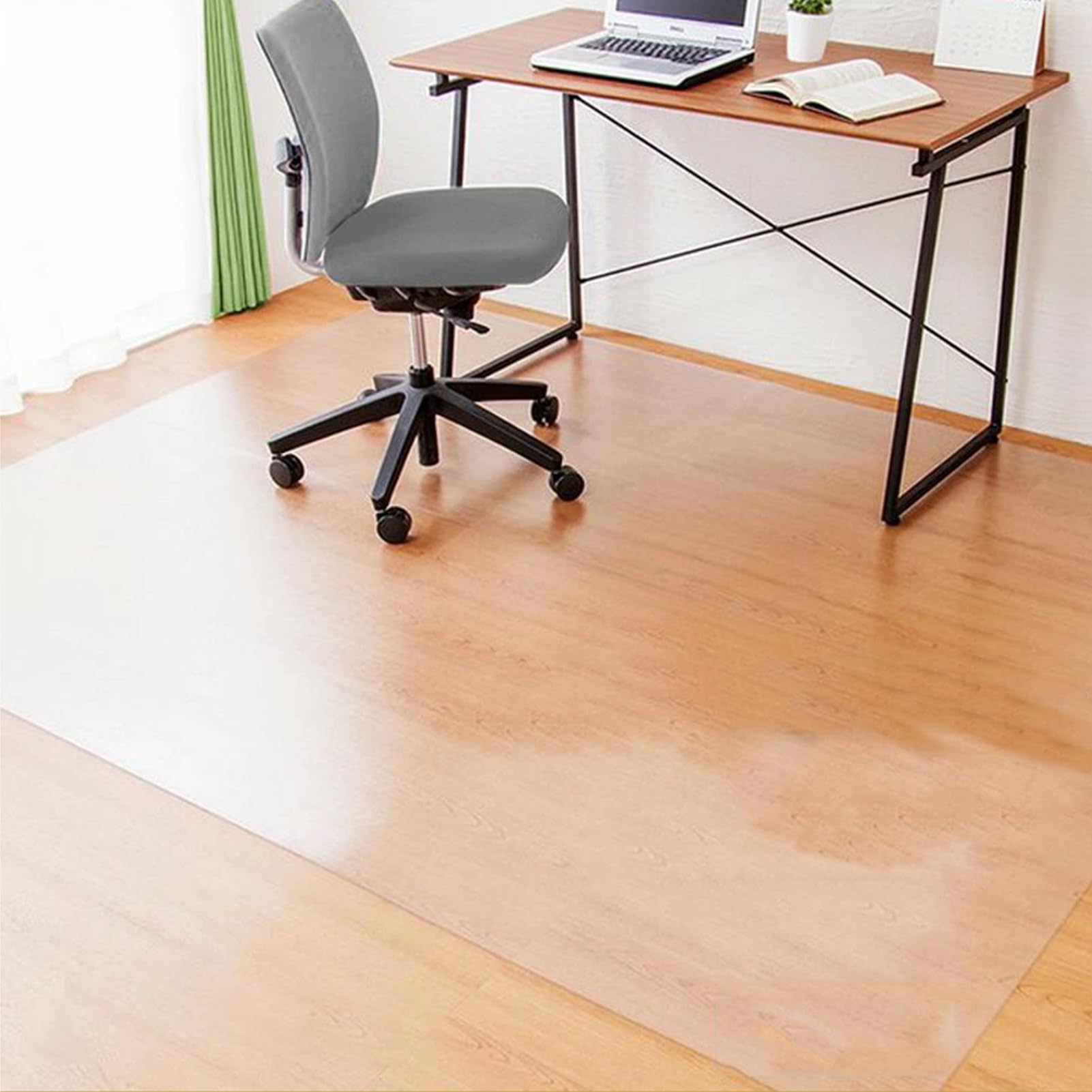 Bloomlover チェアマット 透明 130×160cm 床保護マット クリア 厚み2mm PVCマット 大型デスク足元マット 床傷防止 特大サイズ オフィス