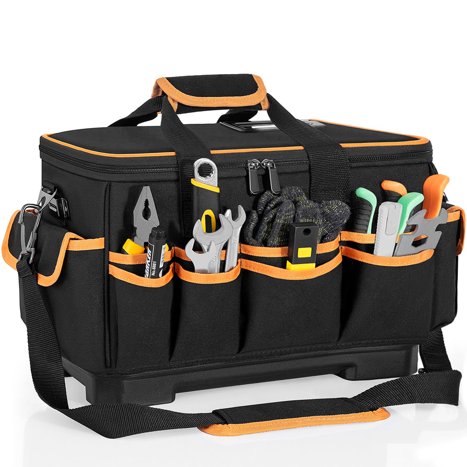 Rxakudedo ツールバッグ 工具箱 工具入れ 防水ソフトボトム大型ツールオーガナイザー L