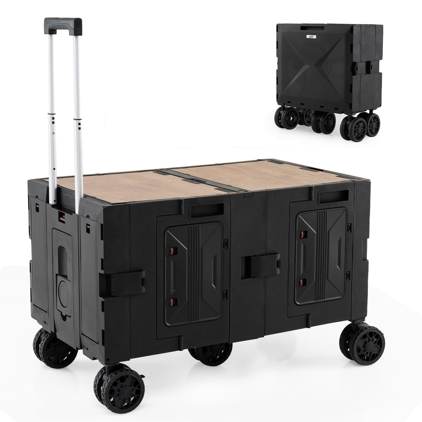 キャリーワゴン キャンプカート 大型 テーブルとも使える アウトドアワゴン 大容量 折りたたみ キャスター付き 耐荷重 アウトドア