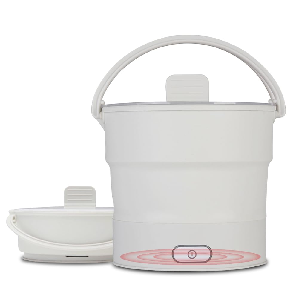 「折りたためる電気ケトル」 MACOLAUDER 折り畳みケトル 100℃ 1L大容量 ミニ 電気 ポット ケトル 家庭用沸かし器 100-240V海外対応 2分