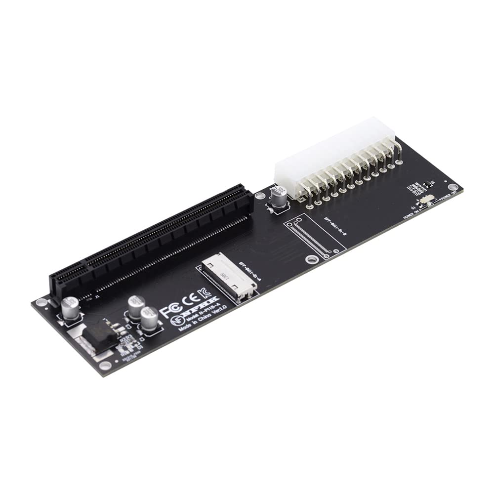 【10％OFFクーポン配布中】【送料無料】NFHK 8X Oculink SFF-8612 8611 - PCIE PCI-Express 16x アダプター ATX 24ピン 電源ポート付き