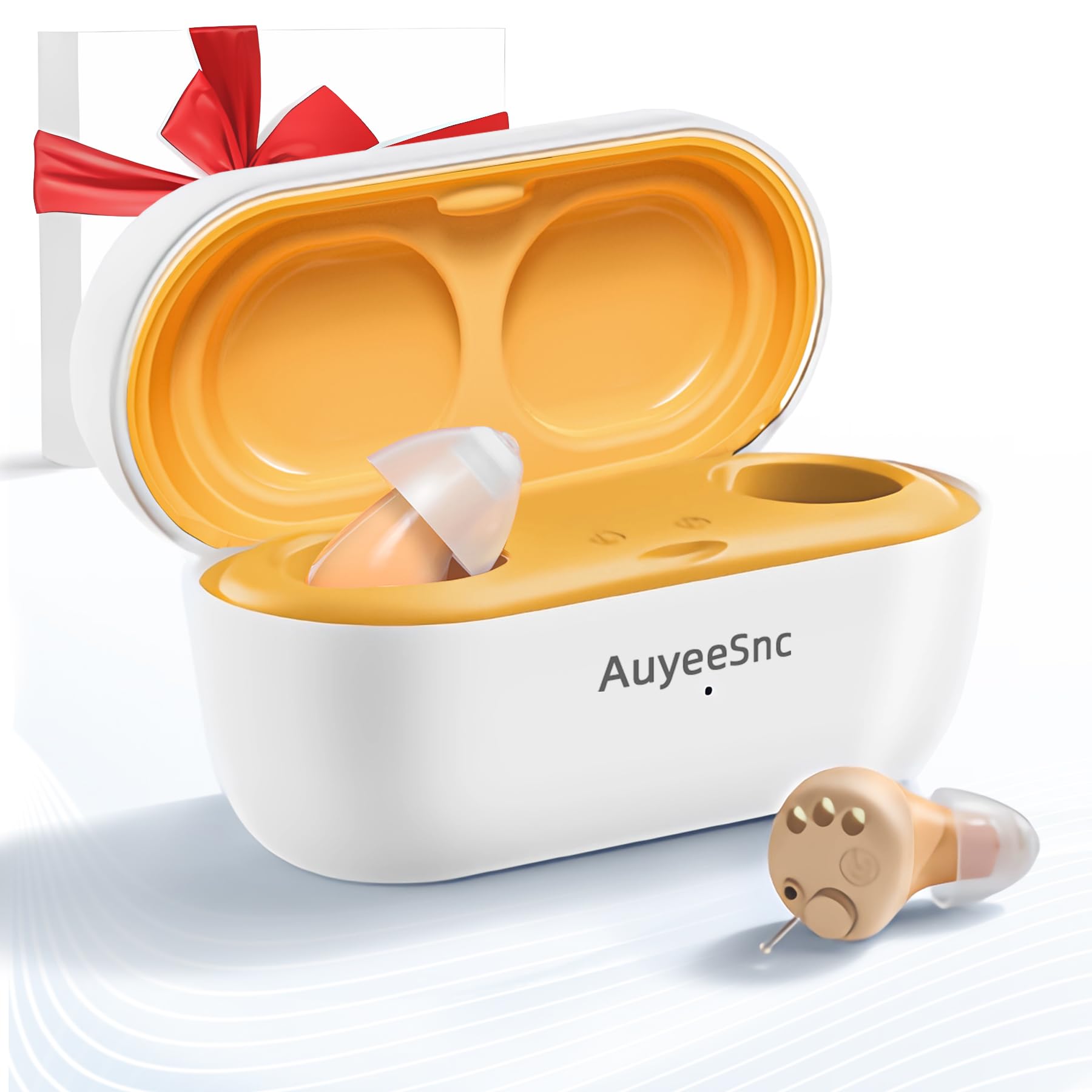 【送料無料】【10％OFFクーポン配布中】AuyeeSnc集音器高齢者超小型しゅうおんき 耳穴式両耳 USB充電式集音器 音声拡聴器/増幅器 約38倍