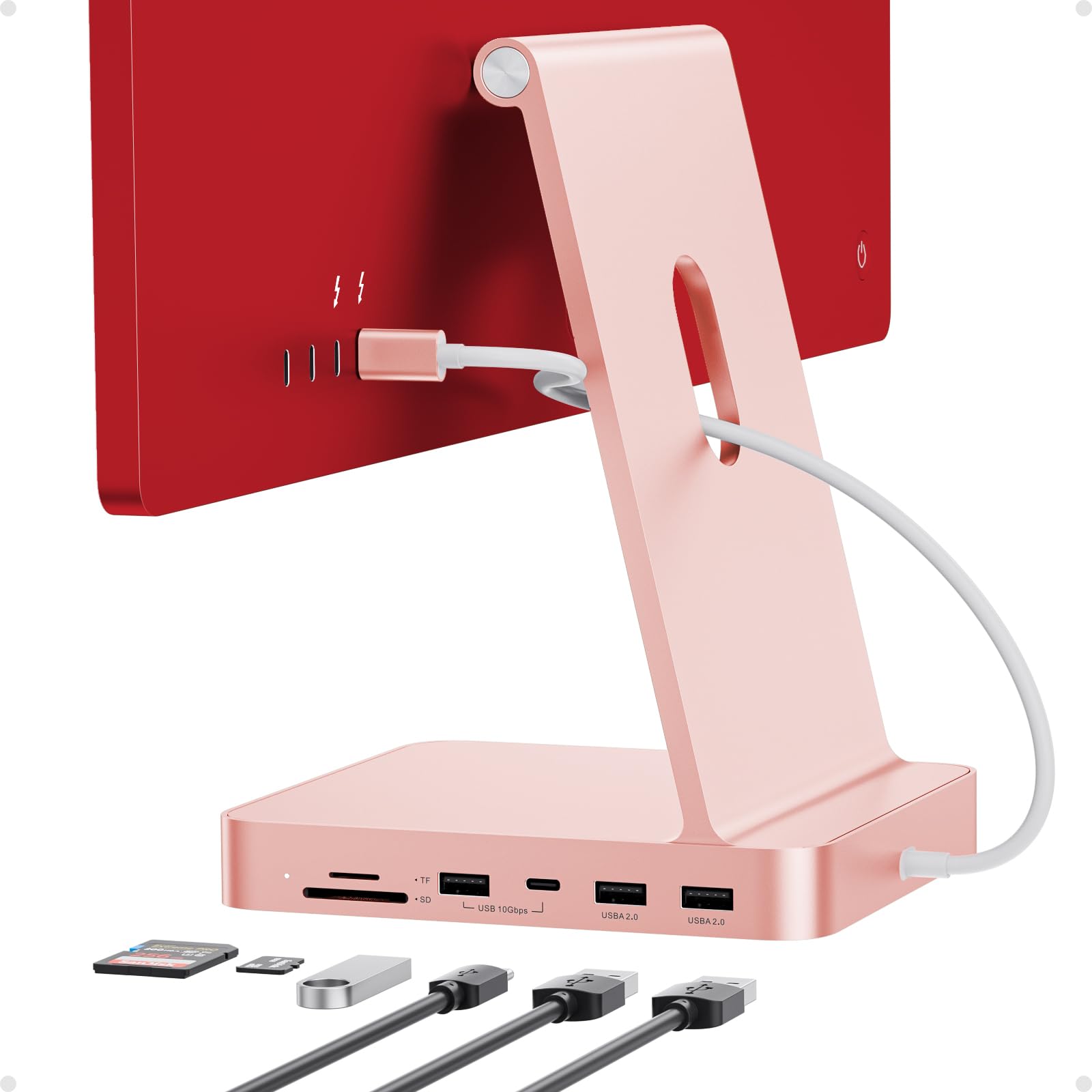 【送料無料】【10％OFFクーポン配布中】PULWTOP 7 in 1 USB C ハブ iMac 24インチ 2021/2023専用 iMac M1/M3 アクセサリー Hub ハブ M.2｜デンダ店