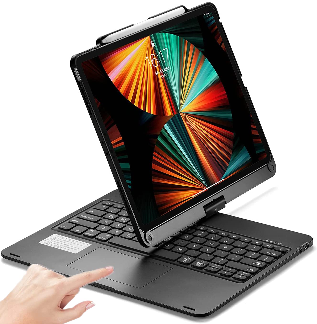 【送料無料】【10％OFFクーポン配布中】360度回転式 iPad Air 13インチ キーボード ケース (M3 2025/M2 2024)/iPadPro12.9 第6/5/4/3世