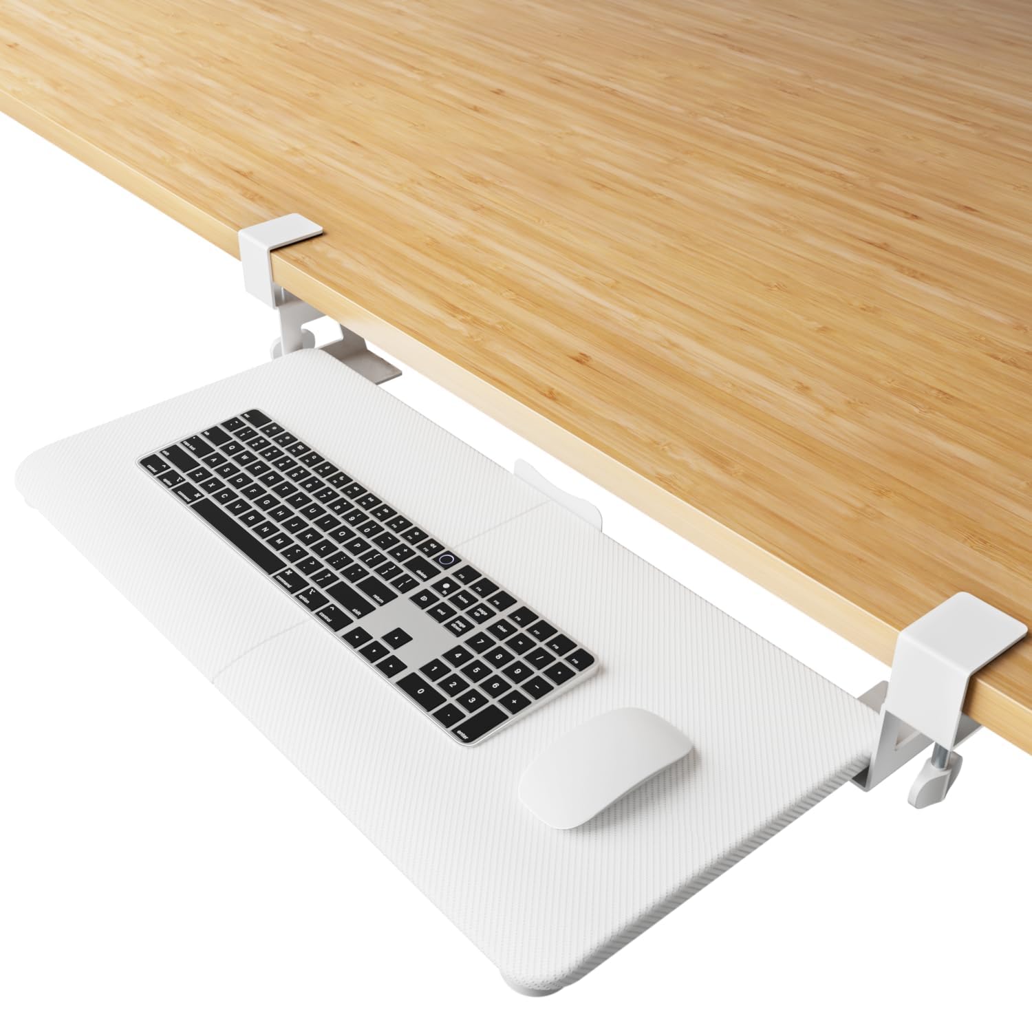 【送料無料】【10％OFFクーポン配布中】NearHub キーボードトレイ スライド式 C型クランプ式 キーボードスライダー PCデスクエクステン