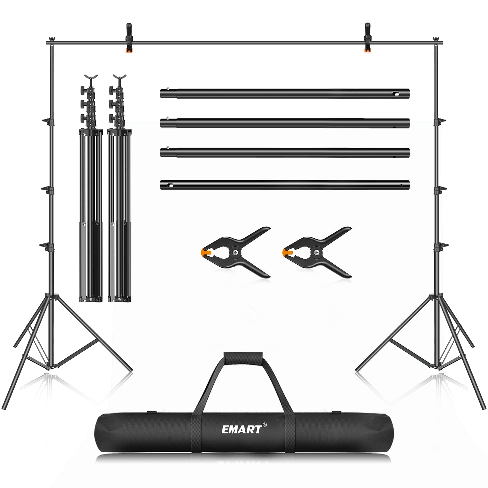 【送料無料】EMART 背景スタンド 撮影スタンド 300cmx360cm 大きい背景スタンドセット 幅、高さ調節可能 持ち運び便利 グリーンバックス|デンダ店