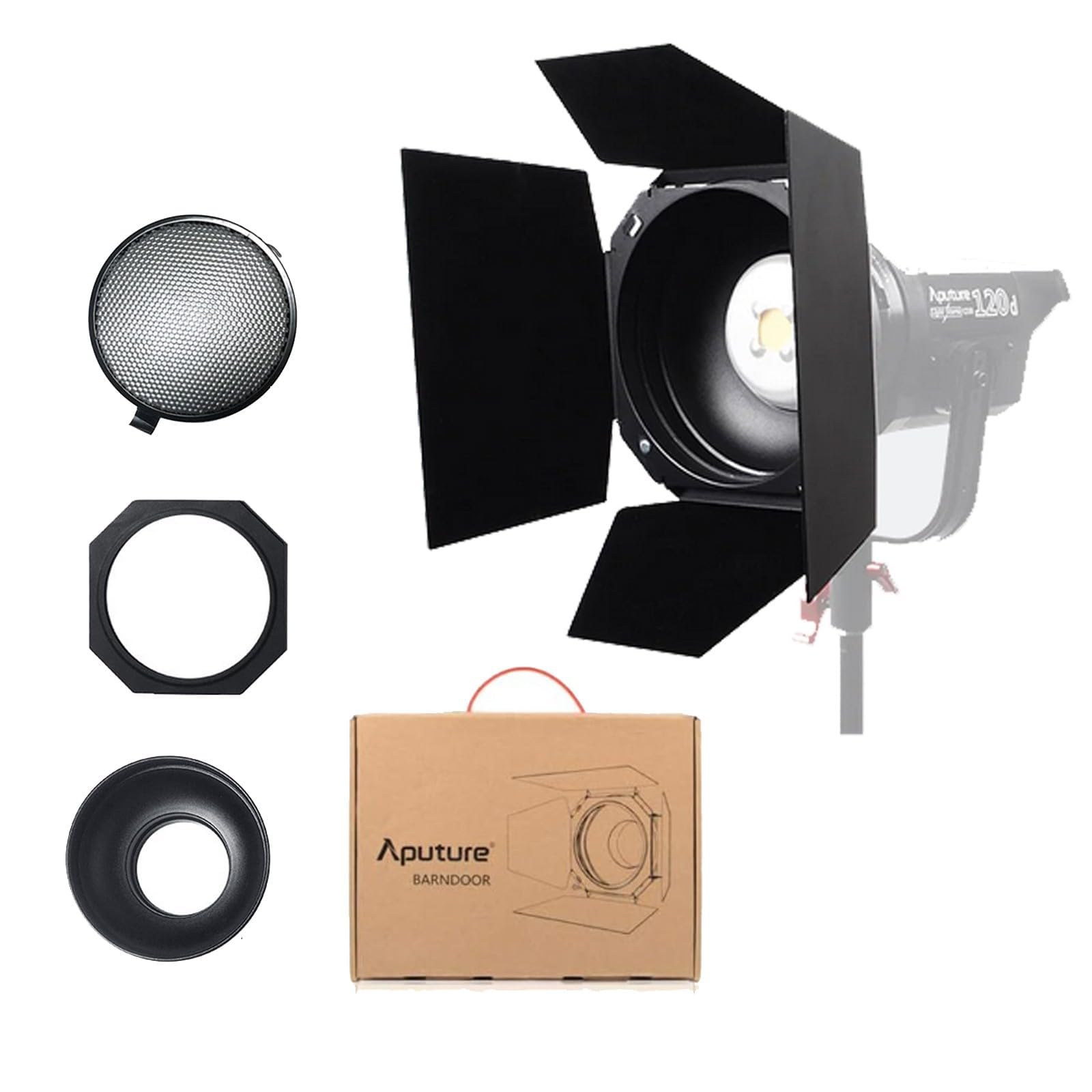 【送料無料】【10％OFFクーポン配布中】Aputure Bowens 用に設計された 30&deg; ハニカム グリッドを備えた Aputure バーン ドア Aputure｜デンダ店
