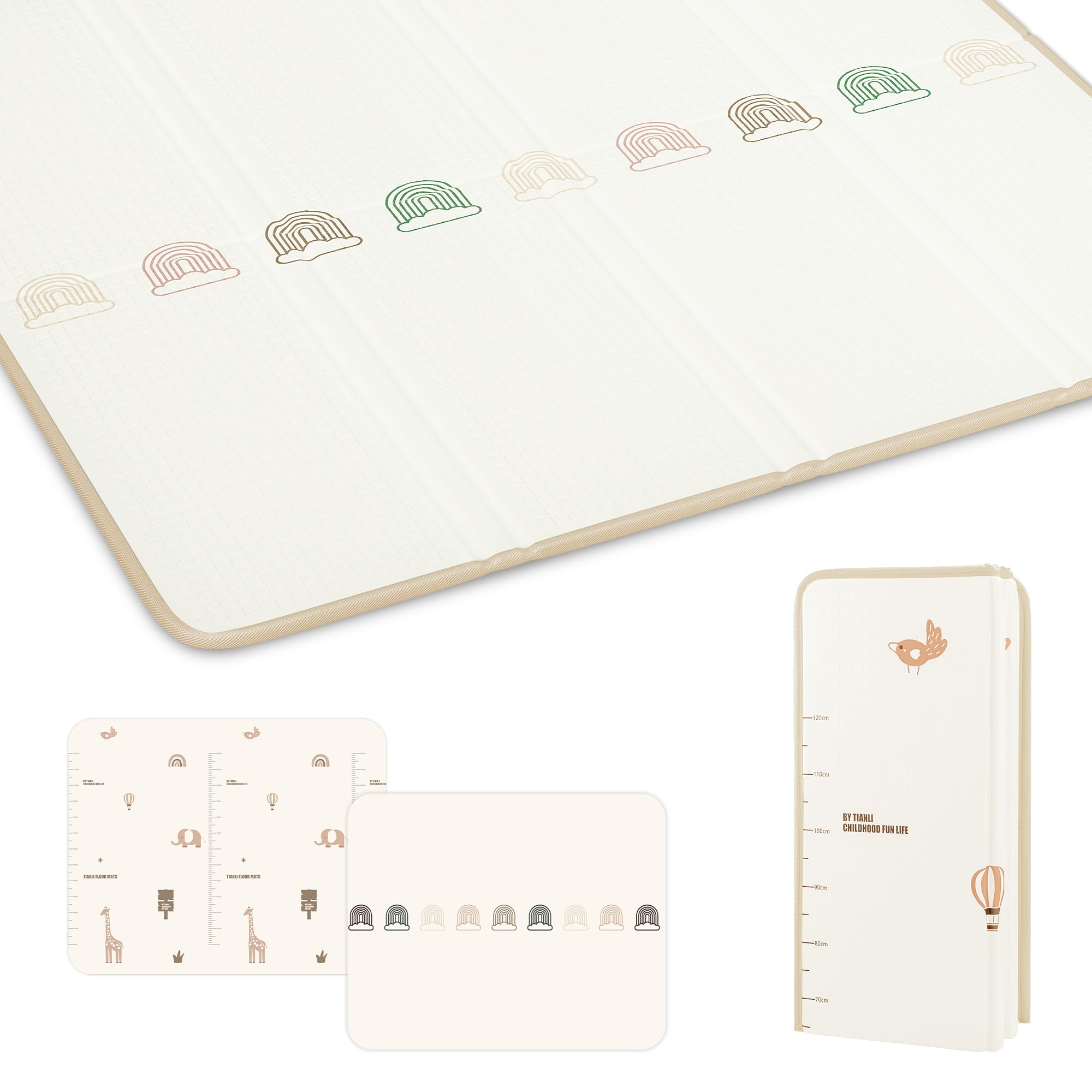 【送料無料】【10％OFFクーポン配布中】プレイマット-Artake 赤ちゃん プレイマット 収納しやすい 厚手 折りたたみ 防水 防音マット ベ
