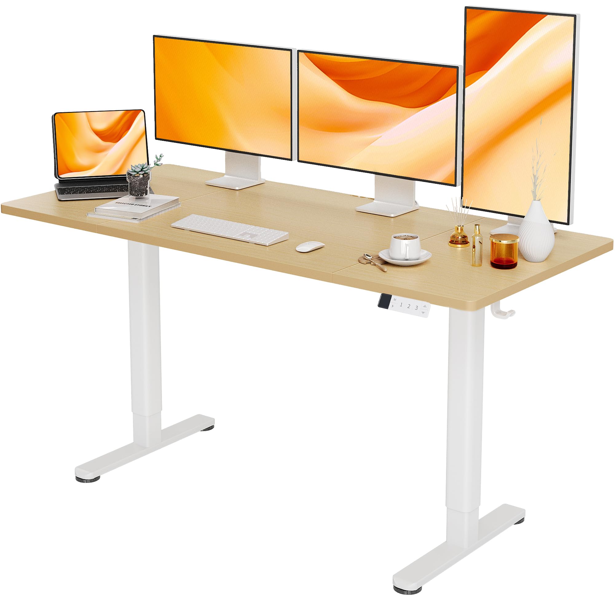 【送料無料】Claiks 昇降デスク 電動 スタンディングデスク 昇降式 テーブル 幅160cm*奥行き60cm テレワーク オフィスデスク 在宅ワーク|デンダ店