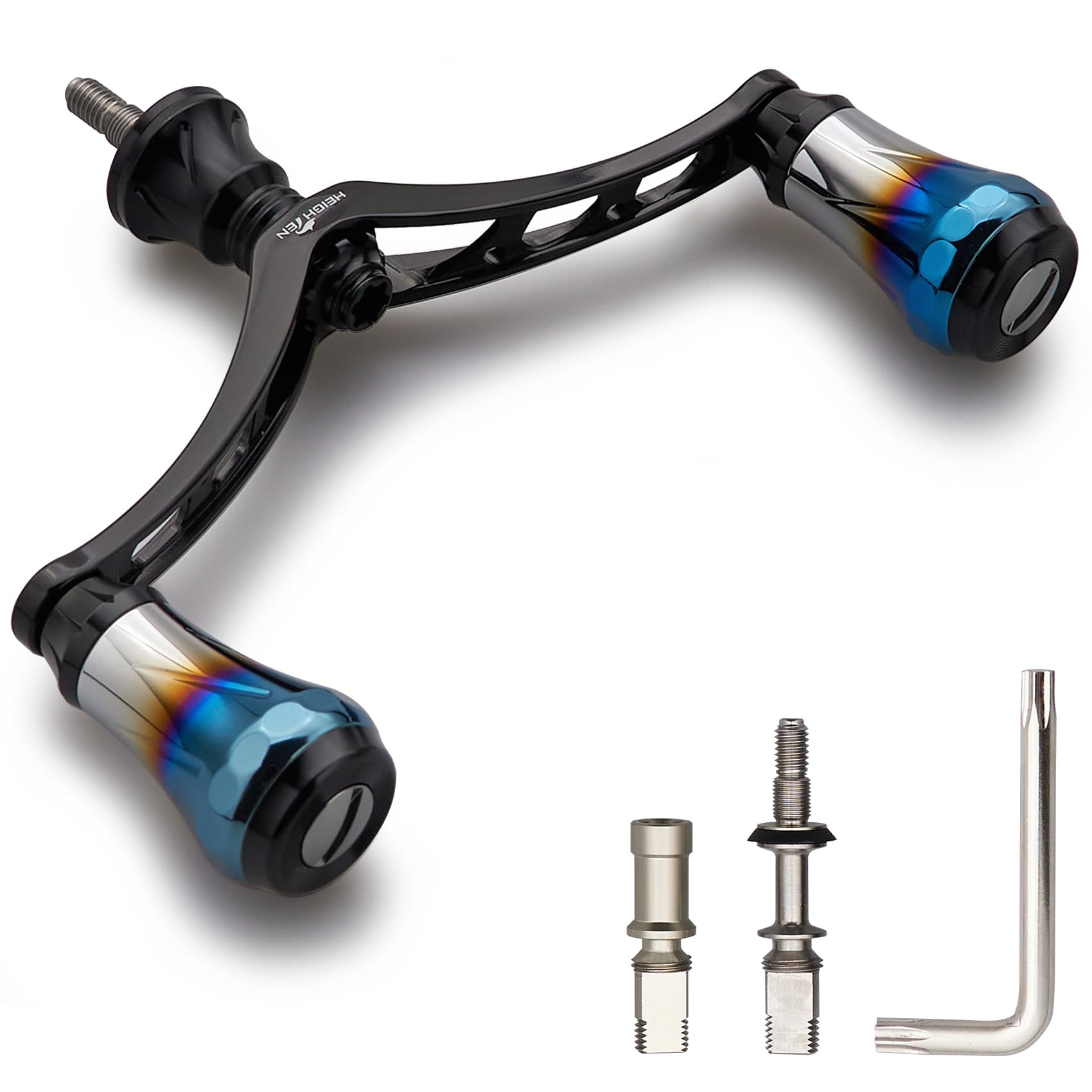 【10％OFFクーポン配布中】【送料無料】HEIGHTEN V4.0 80/98mm リール ハンドル 航空アルミ製 シマノ ダイワ 通用 スピニングリール 用｜デンダ店