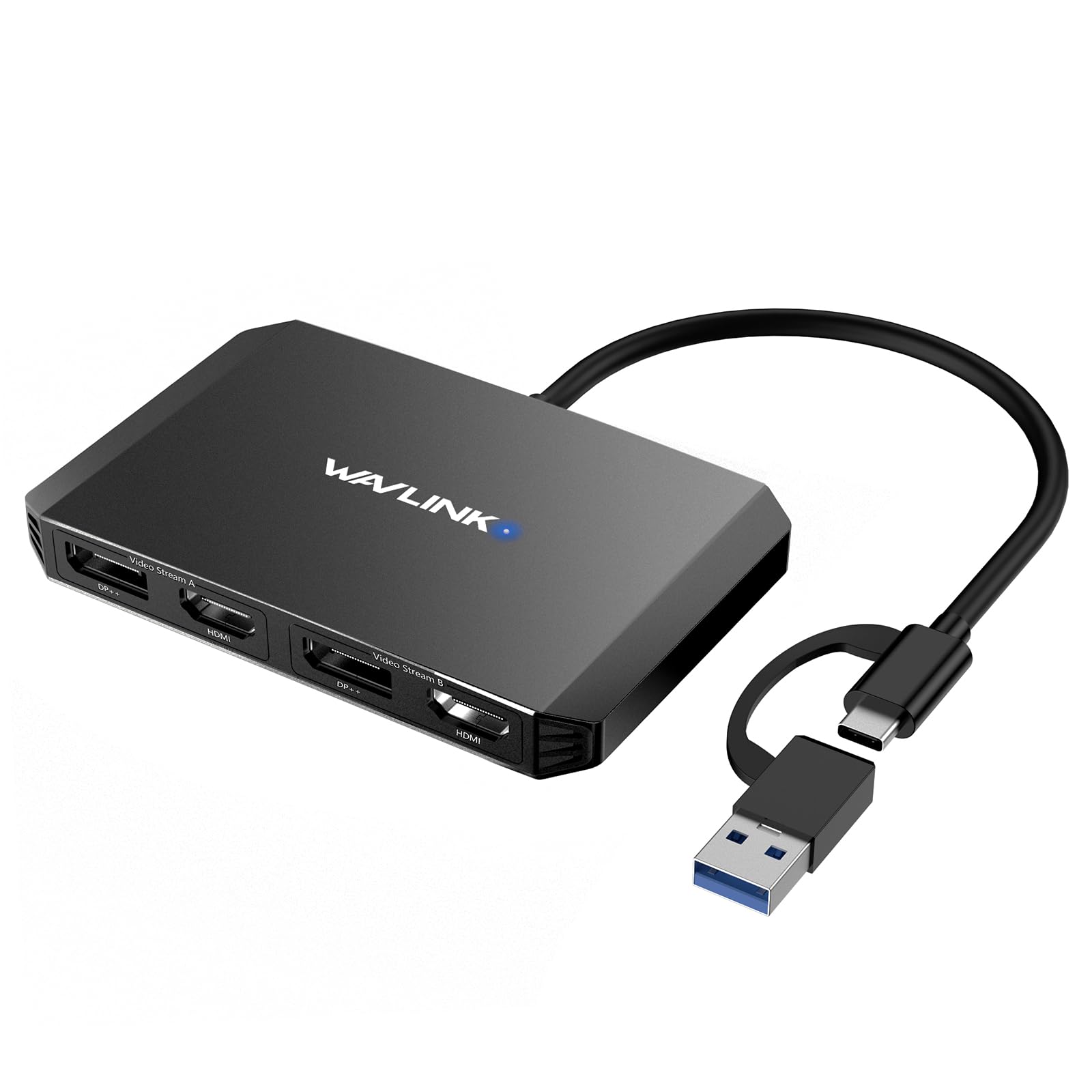 【送料無料】【10％OFFクーポン配布中】WAVLINK USB 3.0/USB C - DisplayPortとHDMIアダプター Displaylink Dual 4K@60Hz モニターハブ