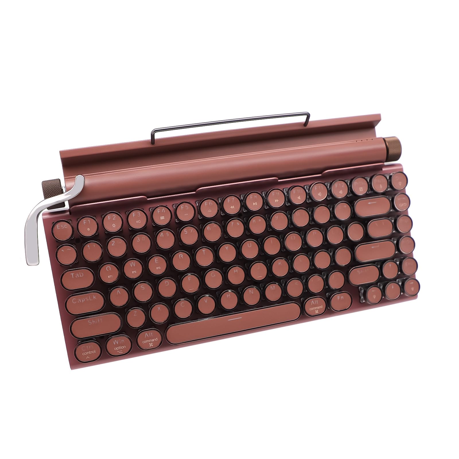 【送料無料】【10％OFFクーポン配布中】OUSEITECH タイプライター型 メカニカルキーボード 青軸 LEDバックライト ホットスワップ対応 83｜デンダ店