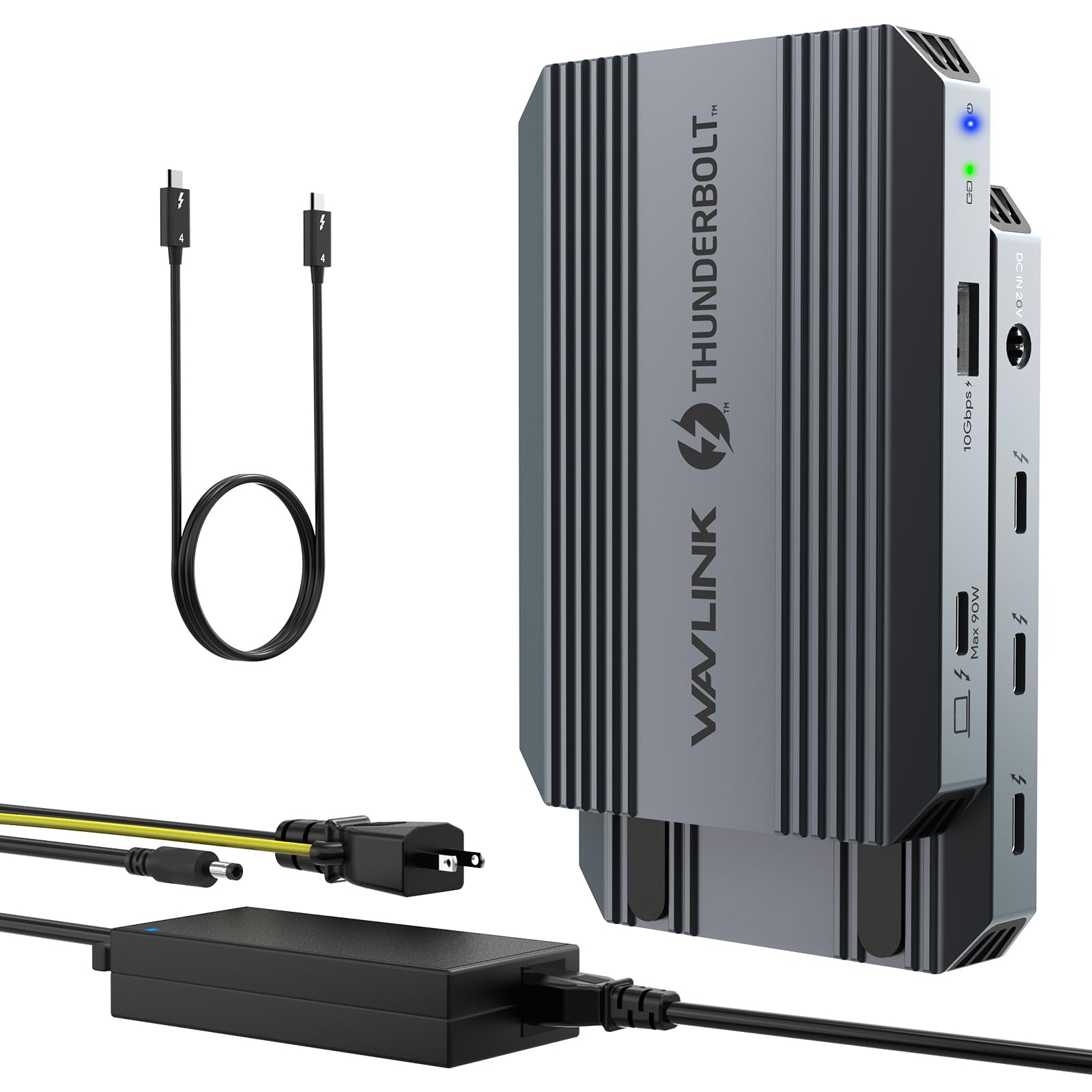 【送料無料】WAVLINK 5in1 Thunderbolt 4 ハブ 90W PD給電|シングル8K@60Hz / デュアル4K@60Hz|40Gbps 高速データ転送|Thunderbolt 4/3?｜デンダ店 17,284円