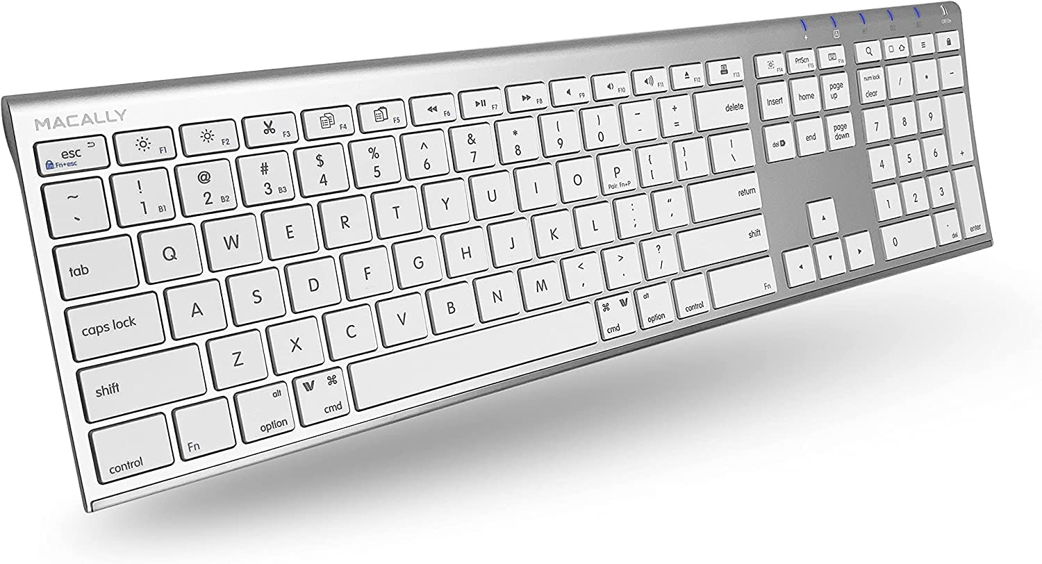 【10％OFFクーポン配布中】【送料無料】Macally ワイヤレス Bluetooth キーボード Mac対応 Keyboard Wireless Mac/iOS/PC/Android 最大｜デンダ店