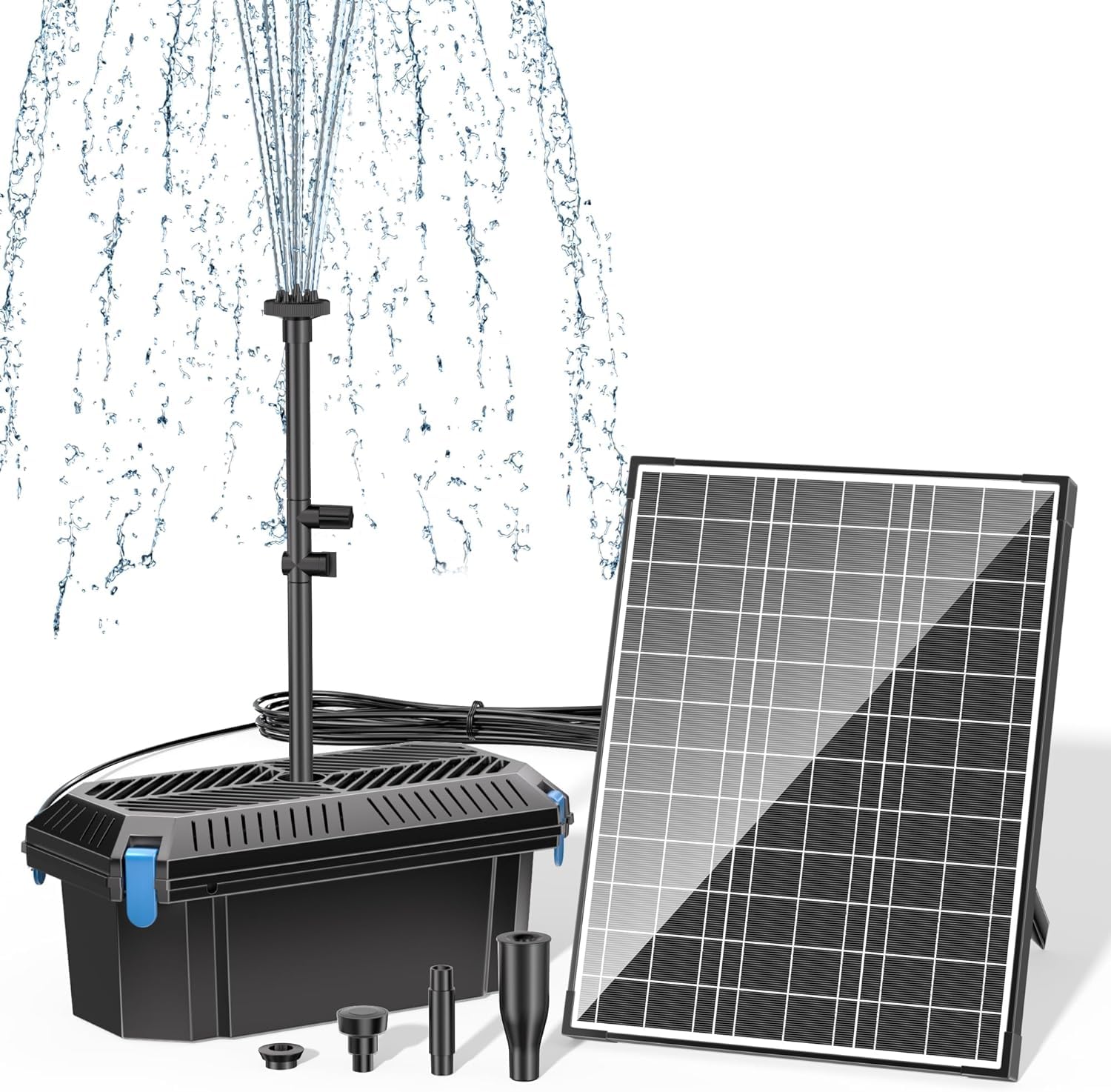 【送料無料】【10％OFFクーポン配布中】NFESOLAR ソーラーポンプ 噴水ポンプ フィルター付き ワーターポンプ 15Wソーラーパネルー水面に｜デンダ店