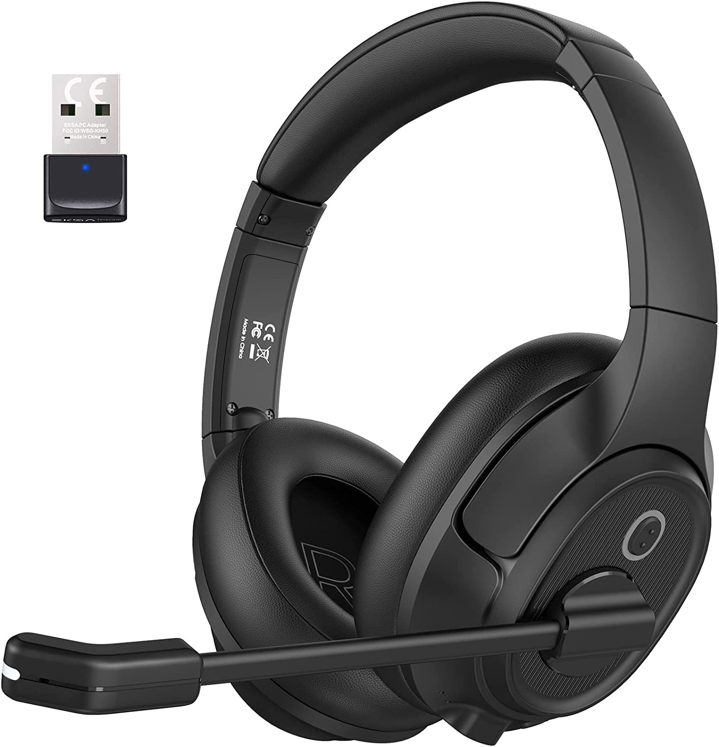 【送料無料】【10％OFFクーポン配布中】EKSA H6 業務用 ワイヤレスヘッドセット Bluetooth ヘッドセット USBドングル付属 通話ノイズリ