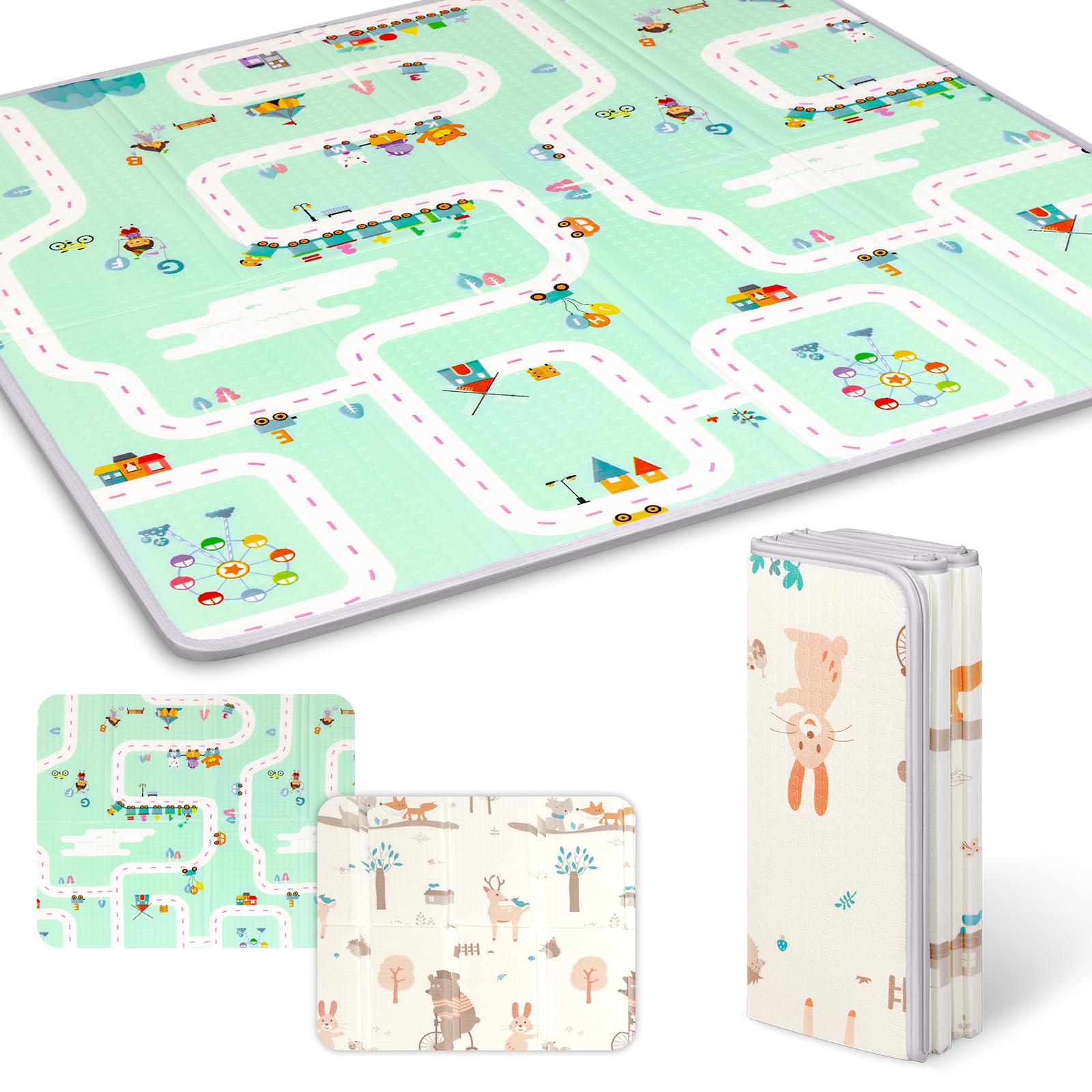 【送料無料】【10％OFFクーポン配布中】プレイマット-Artake 赤ちゃん プレイマット 収納しやすい 厚手 折りたたみ 防水 防音マット ベ