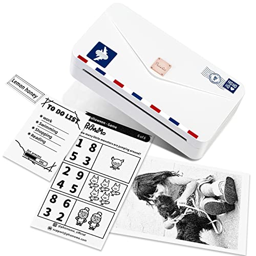 【送料無料】ポータブルサーマルプリンタ Phomemo M04AS スマホプリンター 15/53/80/110mm感熱紙対応 フォトプリンター メモプリンター｜デンダ店