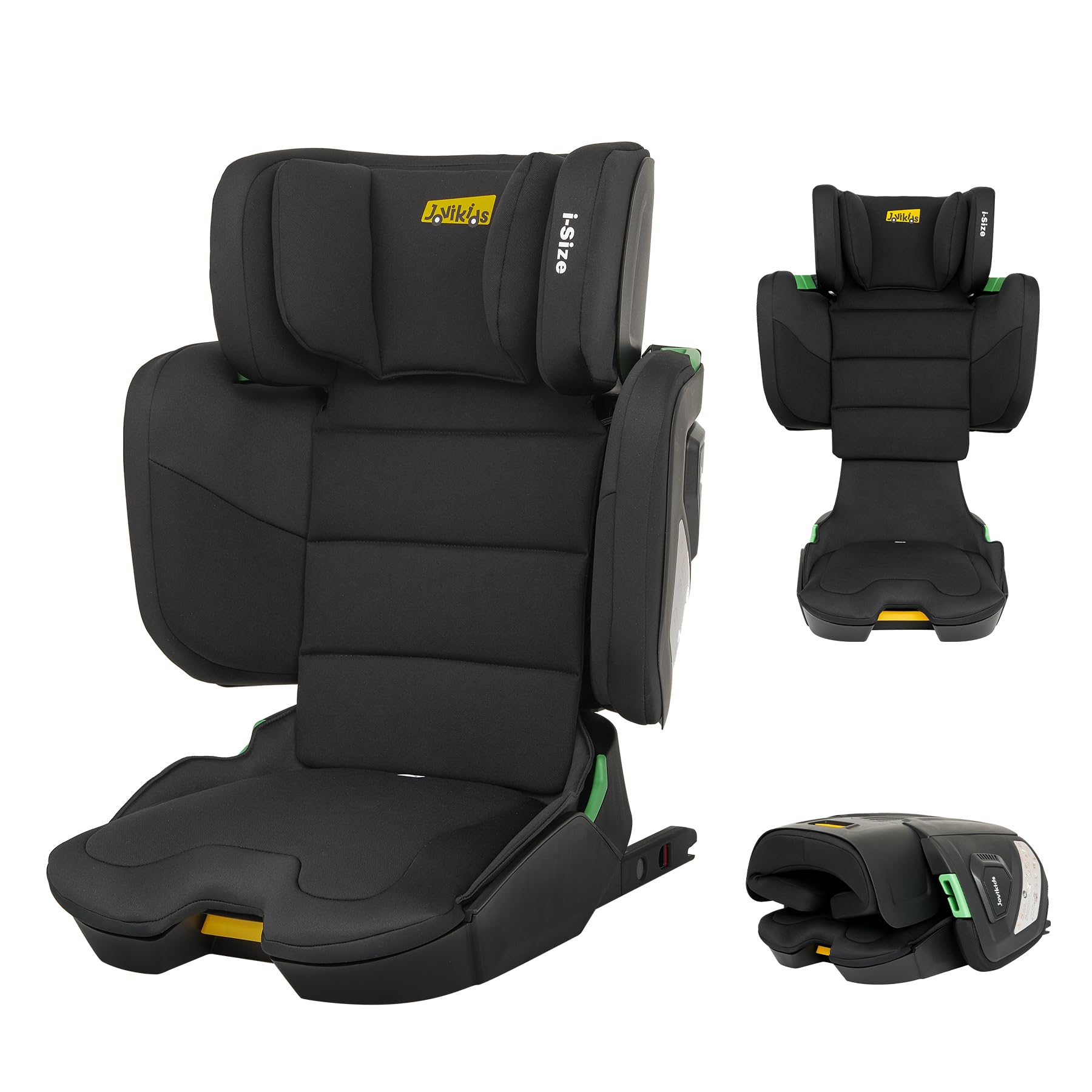 【送料無料】Jovikids 折りたたみのジュニアシート ISOFIX、i-Size R129適合 3歳から チャイルドシート、背もたれの幅とヘッドレストを|デンダ店