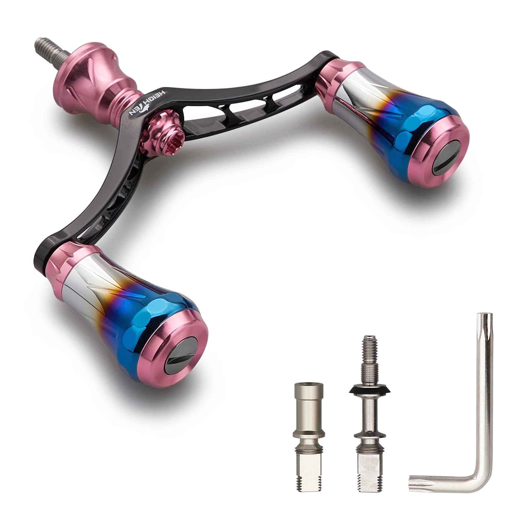 【10％OFFクーポン配布中】【送料無料】HEIGHTEN V3.0 80/98mm リール ハンドル 航空アルミ製 シマノ ダイワ 通用 スピニングリール 用｜デンダ店