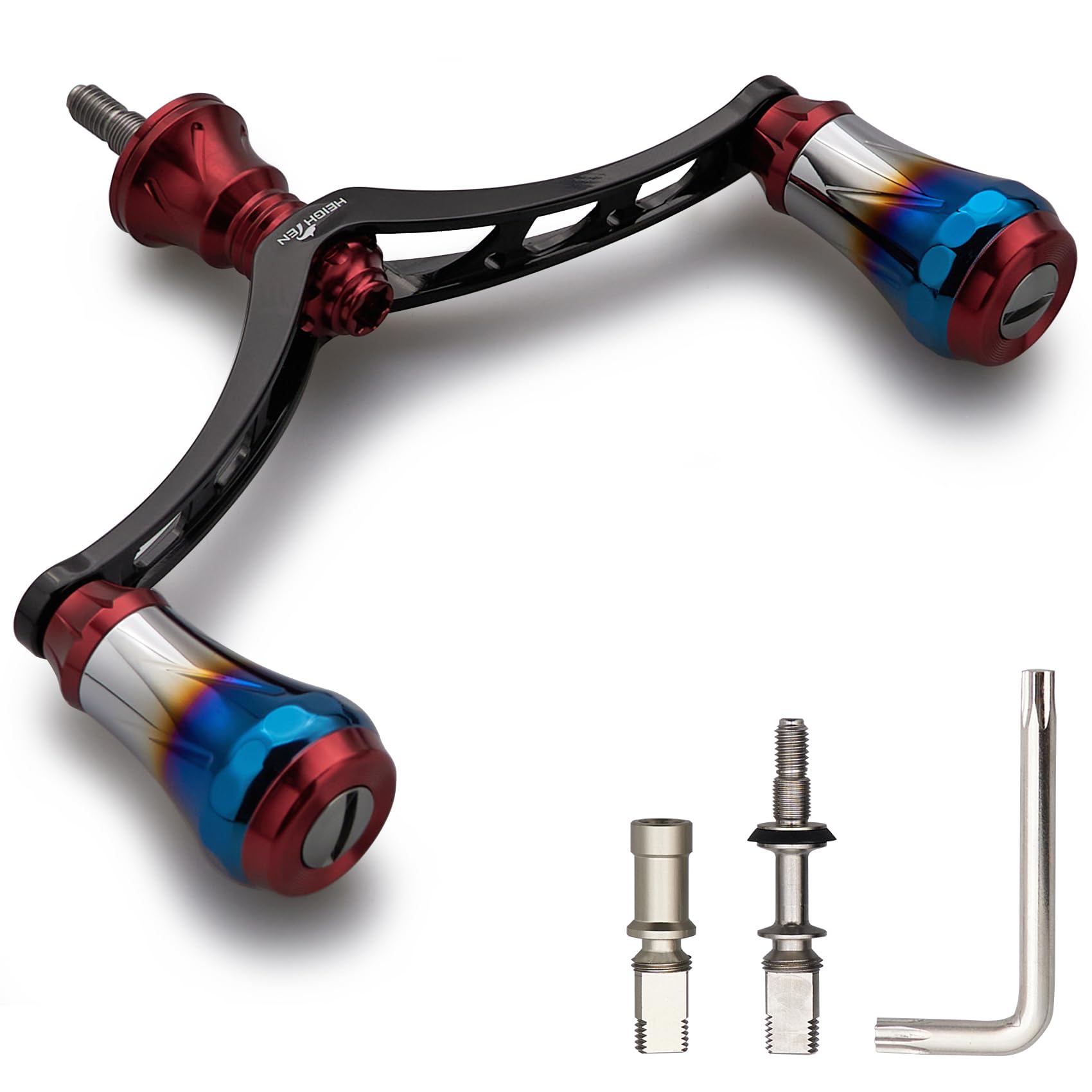 【10％OFFクーポン配布中】【送料無料】HEIGHTEN V4.0 80/98mm リール ハンドル 航空アルミ製 シマノ ダイワ 通用 スピニングリール 用｜デンダ店