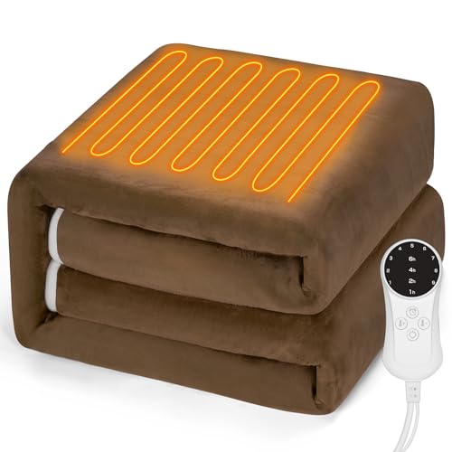【送料無料】【10％OFFクーポン配布中】Homwarm 電気毛布 防寒 保温 速熱 電気毛布 敷き 暖房費節約 省エネ 敷き電気マット LEDコントロ